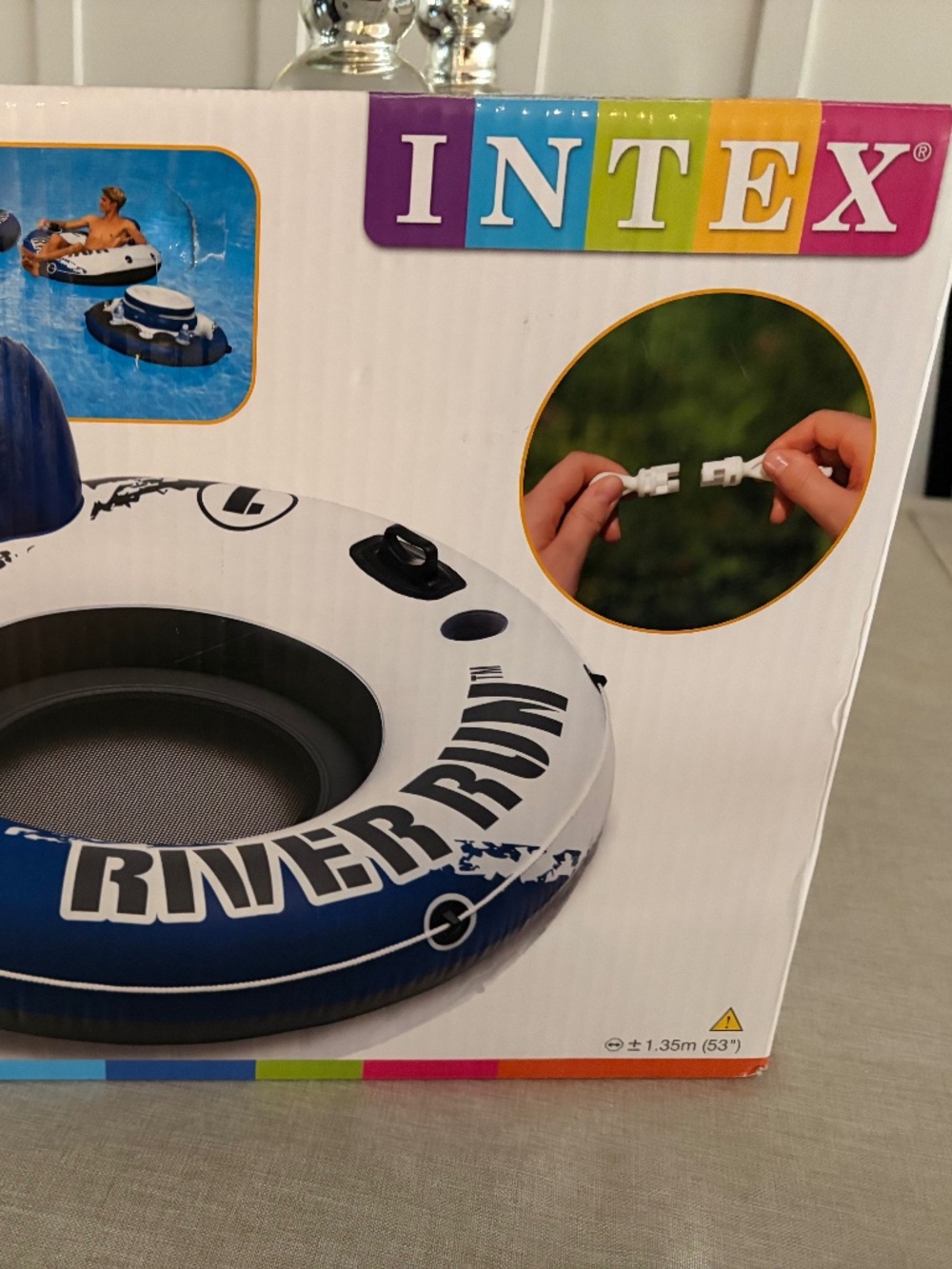 ntex River Run Inflatable Floating Tube Raft for Lake or Pool